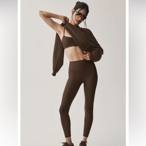 Alo High-Waist Airlift Legging 7/8 in Espresso NWOT